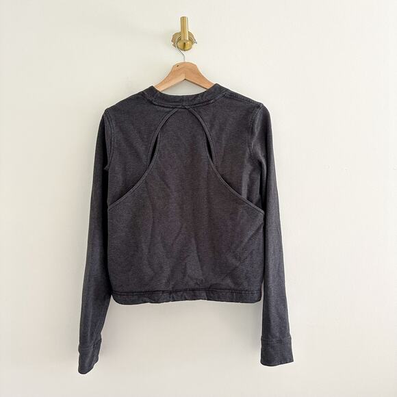 Lululemon Getaway Crew Activewear Long Sleeve Pullover Heathered Black 6 - Picture 5 of 9